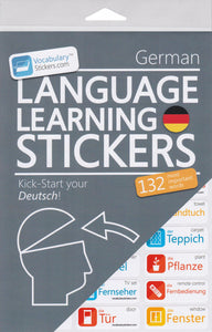 Aufkleber zum Lernen der deutschen Sprache