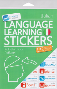 Aufkleber zum Lernen der italienischen Sprache
